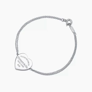 Heart Tag Double Chain Bracelet